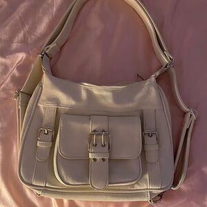 White adjustable shoulder bag